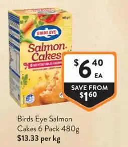 Foodworks Birds Eye Salmon Cakes offer