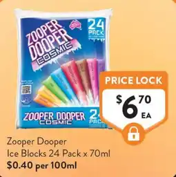 Foodworks Zooper Dooper Ice Blocks offer