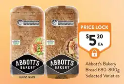 Foodworks Abbott's Bakery Bread offer