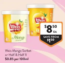 Foodworks Weis Mango Sorbet offer