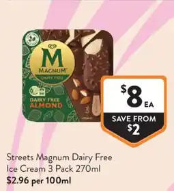 Foodworks Streets Magnum Dairy Free Ice Cream offer