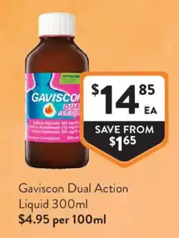 Foodworks Gaviscon Dual Action Liquid offer
