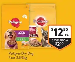 Foodworks Pedigree Dry Dog Food offer