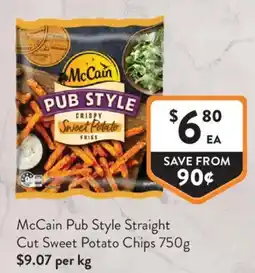 Foodworks McCain Pub Style Straight Cut Sweet Potato Chips offer