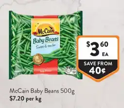 Foodworks McCain Baby Beans offer