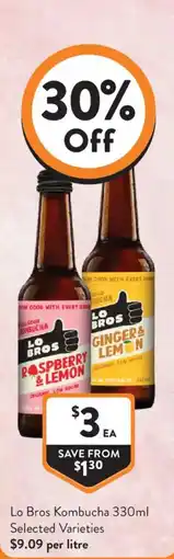 Foodworks Lo Bros Kombucha offer