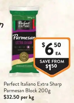 Foodworks Perfect Italiano Extra Sharp Parmesan Block offer