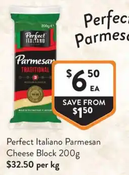 Foodworks Perfect Italiano Parmesan Cheese Block offer