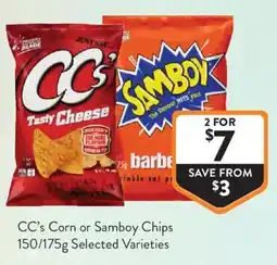 Foodworks CC's Corn or Samboy Chips offer