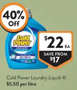 Foodworks Cold Power Laundry Liquid offer