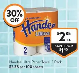 Foodworks Handee Ultra Paper Towel offer