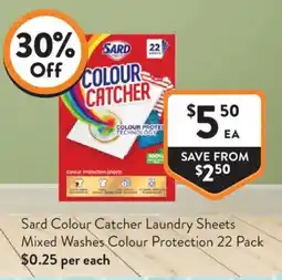 Foodworks Sard Colour Catcher Laundry Sheets offer