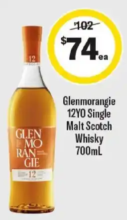 Liquorland Glenmorangie 12YO Single Malt Scotch Whisky offer