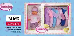 Toyworld Amore Doll 30cm with 6 Dresses offer