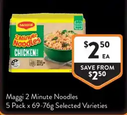 Foodworks Maggi 2 Minute Noodles offer