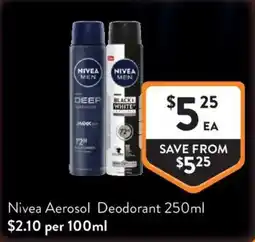 Foodworks Nivea Aerosol Deodorant offer
