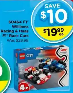 Toyworld LEGO City 60464 F1 Williams Racing & Haas F1 Race Cars offer