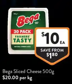 Foodworks Bega Sliced Cheese offer