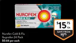 Foodworks Nurofen Cold & Flu offer