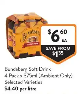 Foodworks Bundaberg Soft Drink offer