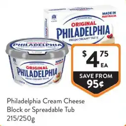 Foodworks Philadelphia Cream Cheese offer