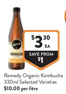 Foodworks Remedy Organic Kombucha offer