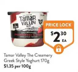 Foodworks Tamar Valley The Creamery Greek Style Yoghurt offer