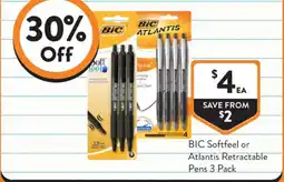 Foodworks BIC Softfeel or Atlantis Retractable Pens offer