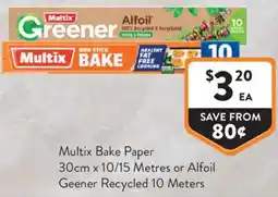 Foodworks Multix Bake Paper offer