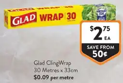 Foodworks Glad ClingWrap offer
