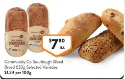 Foodworks Community Co Sourdough Sliced Bread offer
