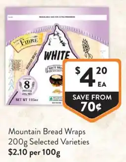 Foodworks Mountain Bread Wraps offer