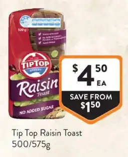 Foodworks Tip Top Raisin Toast offer