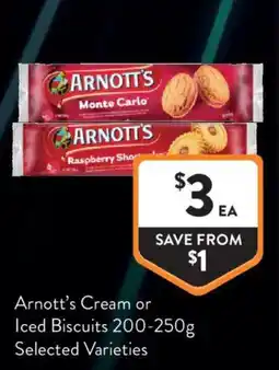 Foodworks Arnott's Cream or Iced Biscuits offer