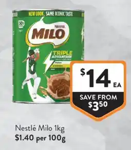 Foodworks Nestlé Milo offer