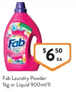 Foodworks Fab Laundry Powder offer