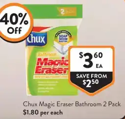 Foodworks Chux Magic Eraser Bathroom offer