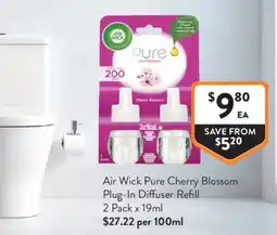 Foodworks Air Wick Pure Cherry Blossom Plug-In Diffuser Refill offer