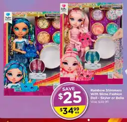 Toyworld Rainbow Shimmers With Slime Fashion Doll - Skyler or Bella offer