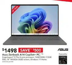 Harvey Norman Asus Zenbook A14 Copilot+ PC offer