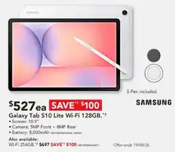Harvey Norman Samsung Galaxy Tab S10 Lite Wi-Fi 128GB offer