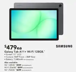 Harvey Norman Samsung Galaxy Tab A11+ Wi-Fi 128GB offer
