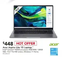 Harvey Norman Acer Aspire Lite 15 Laptop offer