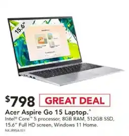 Harvey Norman Acer Aspire Go 15 Laptop offer