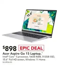 Harvey Norman Acer Aspire Go 15 Laptop offer