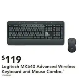 Harvey Norman Logitech MK540 Advanced Wireless Keyboard and Mouse Combo. offer