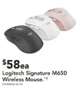 Harvey Norman Logitech Signature M650 Wireless Mouse offer