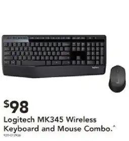 Harvey Norman Logitech MK345 Wireless Keyboard and Mouse Combo offer