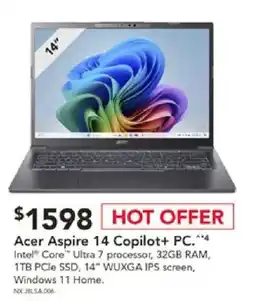 Harvey Norman Acer Aspire 14 Copilot+ PC offer