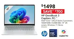 Harvey Norman HP OmniBook 3 Copilot+ PC offer
